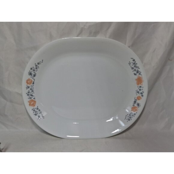 Vtg Corelle SERVING PLATTER Apricot Grove  10"x 12.25 OVAL Oblong Plate - Picture 1 of 5